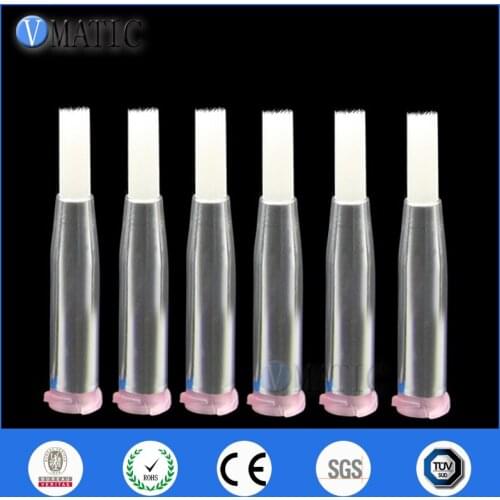 Free Shipping 20G Needle Brush Double Screw Thread Needles EFD Soft Round Mouth Dia 4mm Glue Dispenser Needle Brush