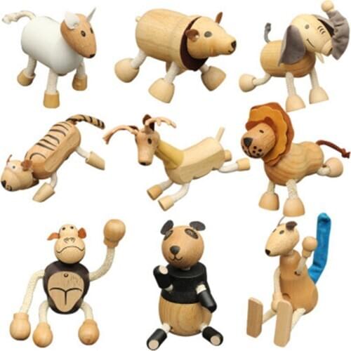 Baby Mini Montessori Farm Animal Educational toy Wooden 3D Sound Wooden Sensory Jigsaw Brain Training Crafts Learning Toy Gift