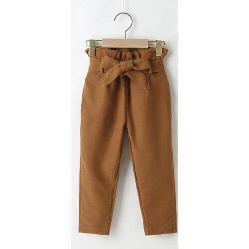 Girls' spring and autumn straight pants, childrens wear, girls' versatile casual pants, suitable for 3-7 years old