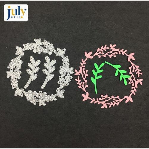 Julyarts Carbon Steel Material Cutting Embossing Cutter Paper Silver Branch Shape Cutting Metal For DIY Scrapbooking Craft Dies