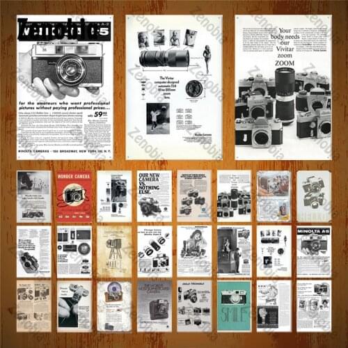 Camera Vintage Camera Lens Tin Sign Wall Decor Metal Poster Plaque Your Body Needs Our Vivitar Zoom for Camera Shop Home Decor