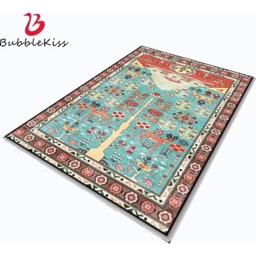 Bubble Kiss Retro Ethnic Style Carpet for Home Living Room Customized Bohemian Design Deer Pattern Bedroom Rug Hotel Decor Mats