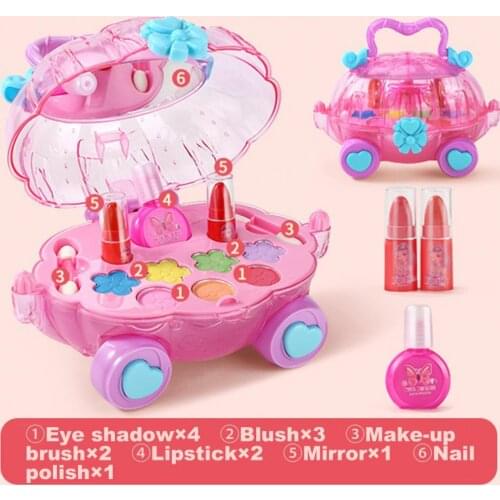 Creative Children Simulated Cosmetics Toy Set Realistic Expertly Crafted Convenient Kids DIY Funny Makeup Toy for Girl