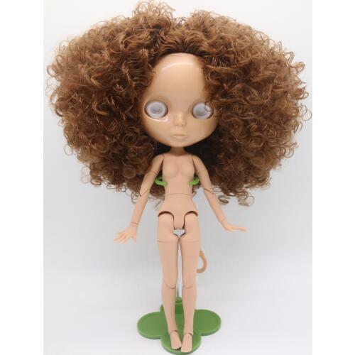 Without eyes chips joint body Nude blyth doll for DIY tan skin 20181128