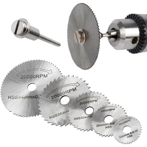 6/7PCS Mini HSS Circular Saw Blade Rotary Tool 22mm 25mm 32mm 35mm 44mm 50mm Wood Laminates Plastic Cutting Circular Sierra Saw