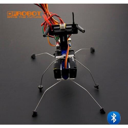 DFRobot Insectbot Hexa Robot Kit V2, 5~6.4V Bluno Beetle + Bluno Beetle Shield /w wireless Bluetooth Compatible with Arduino/iOS