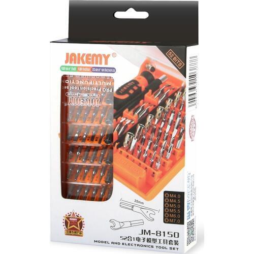 JAKEMY JM-8150 52 in 1 Computer Laptop Repair Hand Tools Kit Screwdriver Set for Mobile Phone Electronic Model DIY Repair