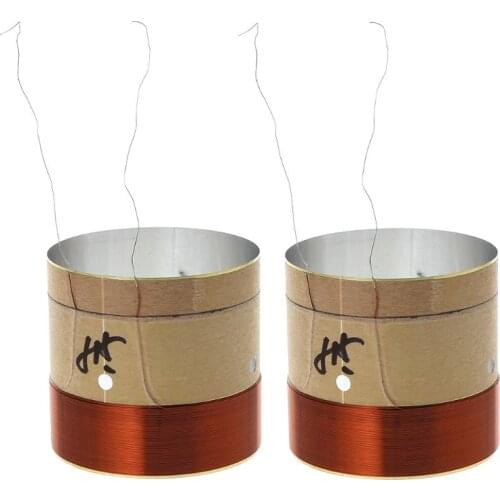 2Pcs 51.5 Core Woofer Voice Bass Coil ASV White Aluminum for 10" 12" 15" Subwoofer Woofer Sound Speaker DIY Repair Accessories