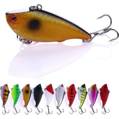 1pc 6cm 6g-6# Vib Fishing Lure Topwater Wobblers For Pike Carp Fishing Lure Crank Baits Hard Artificial VIB Vibration Bait