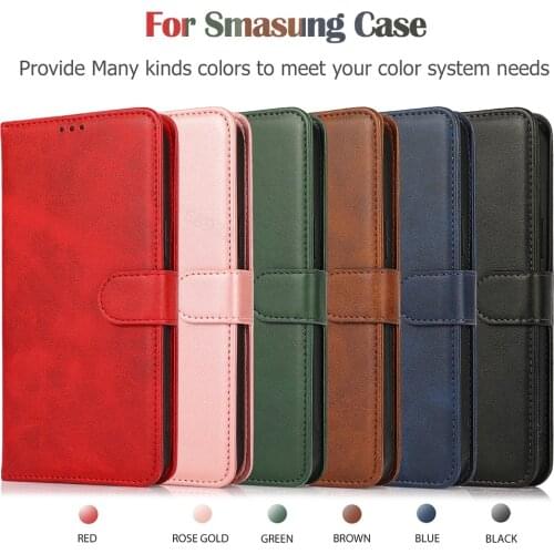 Shockproof PU Wallet Case For Samsung Galaxy A71 72 A42 5G A41 A50 A51 A70 A81 A91 S8 S9 S10 S20 S21 Plus Cases Protection Cover