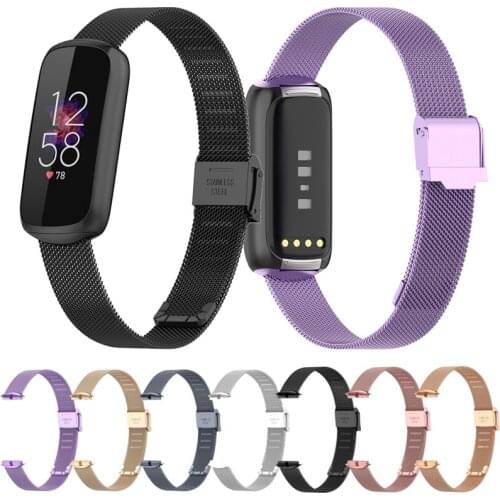 Fashion Magnetic Milanese Band For Fitbit Luxe Stainless Steel Watch women Wrist Strap For Fitbit Luxe Mesh Bracelet Loop Correa