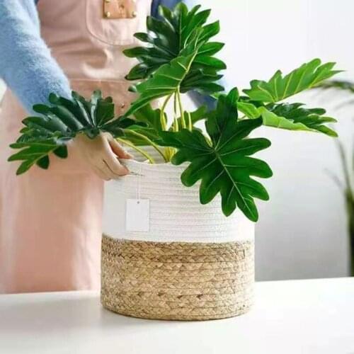 Hand Woven Planter Basket Indoor Outdoor Flower Pot Plant Container Laundry Toy Storage Home Decoration S03 21 Dropshipping