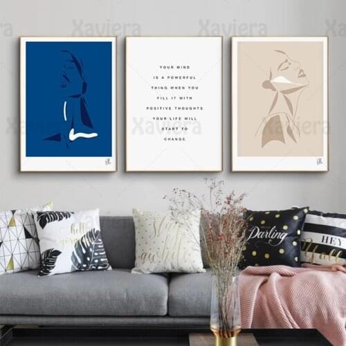 Modern Abstract Woman Girl Drawing Nordic Posters and Prints Figure Canvas Painting Wall Art Home Decoration Living Room Mural