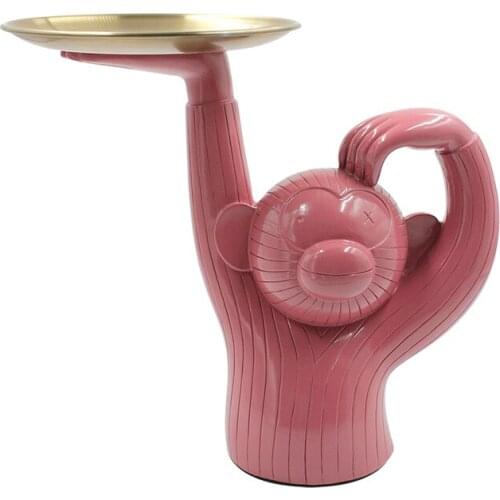 Nordic modern Monkey tray ins fruit afternoon tea cake snacks holder creative cartoon living room kitchen storage crockery tray