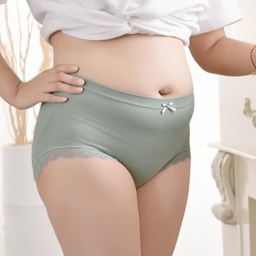 Womens Cotton Panties Underwear High Waist Breathable Briefs Lingerie Intimates Sexy Plus Large Big Size for Fat 3pcs