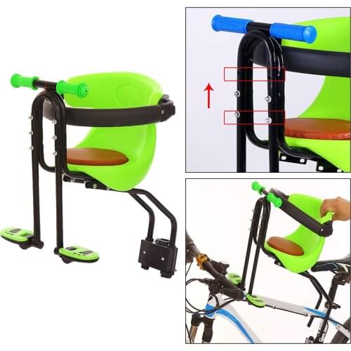 Bike Bicycle Safety Baby Kids Child Seat Saddle Children Front Carrier with Handrail Pedals