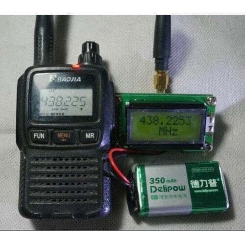 High Accuracy 1MHz to 500MHz Frequency Counter Tester measurement digital 0802 lcd display + Antenna for Ham Radio Amplifier