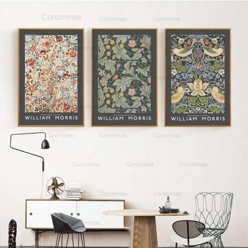William Morris Museum Exhibition Canvas Painting Gallery Wall Art Posters and Prints Vintage Pictures for Living Room Decoration