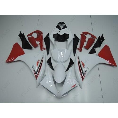 YZFR1 10 11 Plastic Fairings for YAMAHA YZFR1 2009 Abs Fairing YZFR1 2009 - 2011 Fairings White Red