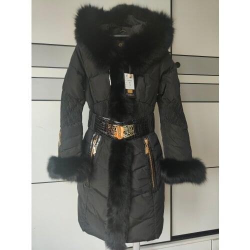 Royal Fox fur 2021 Winter Jacket women down jackets womens duck down coat Parka womens long outerwear duck down overcoat brand