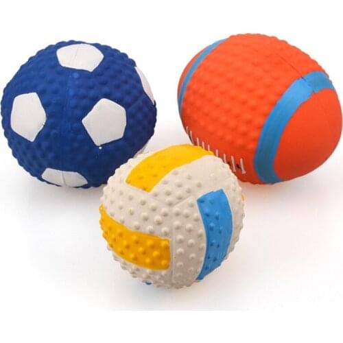 1 Pc Pet Dog Rubber Ball Toys For Dogs Resistance To Bite Dog Chew Toys Puppy Pet Training Products Football Basketball Rugby