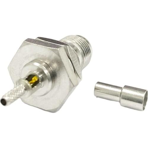 1pc TNC Female Jack nut RF Coax Convertor Connector Crimp RG316 RG174 LMR100 Straight Nickelplated NEW wholesale