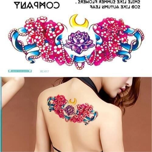 1Pcs Sternum Tattoos Chest Temporary Sexy Sticker Waterproof Fit for Beach Parties Concert etc