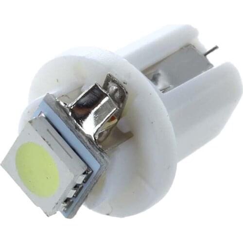 10 pcs T5/ B8.5D 5050 SMD LED Socket Interior Lighting Tacho White