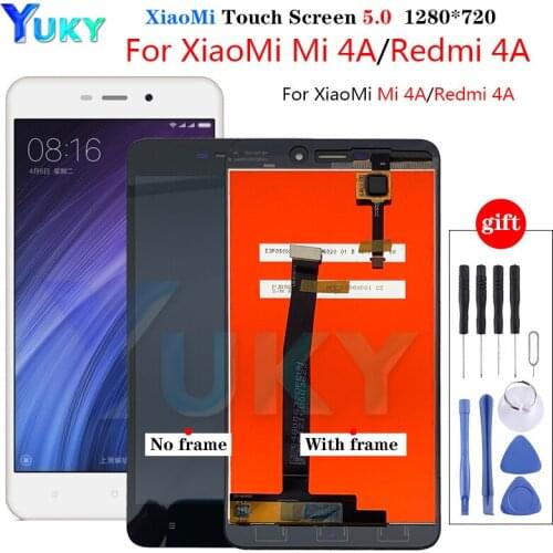 100% Tested LCD display For Xiaomi Redmi 4A 5.0 inch Touch Screen 1280*720 Digitizer Assembly Frame with Free Shipping