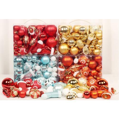 12 Sets Christmas Ball Decorations Assorted Pendant Shatterproof Ball Ornament Decorative Baubles Pendants Ideal for Xmas Tree