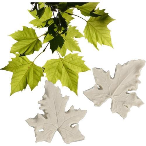 2Pcs Maple Leaf Silicone Mold Fondant Mould Cake Decorating Tools Chocolate, Gumpaste Mold, Sugarcraft ,Kitchen Gadgets