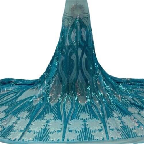 African Sequins Net Mesh Lace Fabric High Quality Lace 2021 Voile Lace French Tulle Lace Nigerian Bead Lace Fabrics For Wedding