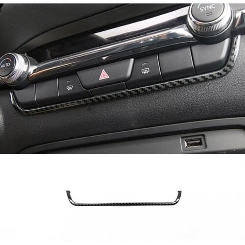 For Mazda 3 2019 2020 Accessories Stainless steel Car U Type Console Decoration Strip Cover Trim Sticker Car Styling 1pcs