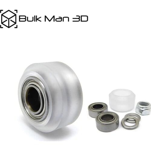 Free Shipping Poly Carbonate Xtreme Mini V wheel Kit Assy for 3D Printer V-Slot Rail,CNC Kit,V Slot,Solid V Wheel