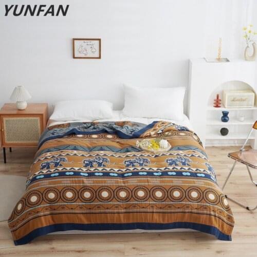 Bohemia Blankets Calf Elephant Blankets Pure Cotton Yarn Blanket Throw On Bed/car/sofa Lovely Blankets Kids Bedding Bedclothes