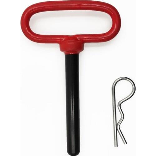 Trailer Tow Hitch Lock Pin with Rubber-Coated Handle, Red Head Hitch Pin
