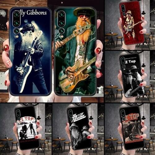 Dusty Hill ZZ Top Phone Case For Huawei P Mate P10 P20 P30 P40 10 20 Smart Z Pro Lite black painting Etui pretty prime tpu