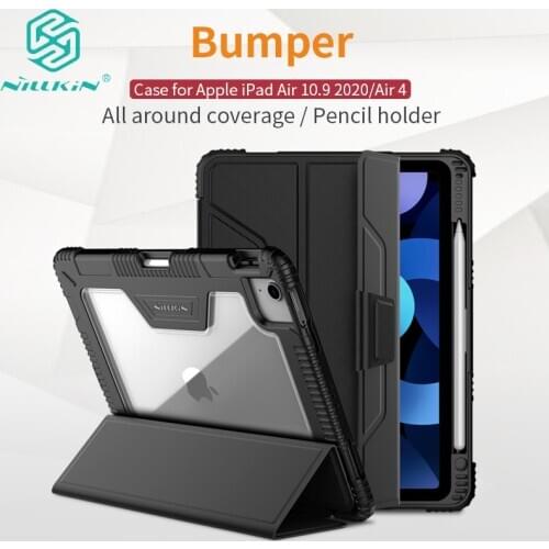 For iPad Air 4 Tablet Case Luxury PU Leather Shockproof Bumper Smart Wake Sleep Flip Case For iPad Air 10.9 2020 Nillkin Case