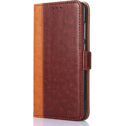 Ultra Slim Leather Case Color matching ostrich pattern style For Sony Xperia 1 10 II 5II 5 20 Multifunctional side buckle case