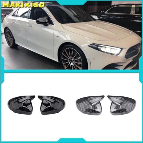For Mercedes-Benz A-Class W177 2019 2020 Black Exterior Rearview Mirror Cover Side Mirrors Protection Guards