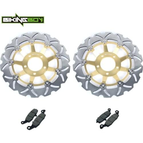 BIKINGBOY For Suzuki Bandit GSF 600 / S 00 01 02 03 04 SV 650 S 99 00 01 02 GSX 750 F 98-02 Front Brake Discs Disks Rotors Pads