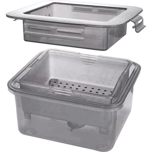 DIY Plastic Tofu Press Mold Homemade Tofu Mold Soybean Curd Tofu Making Mold with Cheese Cloth Kitchen Cooking,Gray