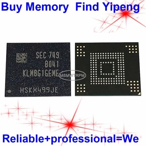 KLM8G1GEME-B041 BGA153Ball EMMC5.1 5.1 8GB Mobilephone Memory New original and Second-hand Soldered Balls Tested OK