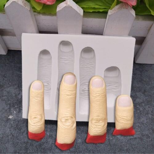New Halloween Creative Finger Silicone Mold 3D Art Resin Home Decoration Crafts Chocolate Cake Making Kitchen Baking Supplies