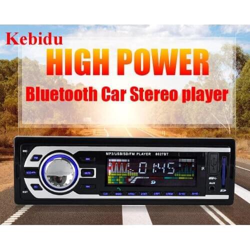 Kebidu Newest Multimedia 1 Din MP3 Player Audio Support Bluetooth USB FM Radio OLED Color Display Car Kit Amplifier