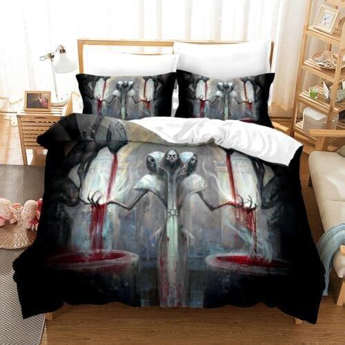3D Printing Death Skull Serials Bedding Set Halloween Diablo Duvet Cover Comforter Bed Set 3D Quilt Queen King Size Bed Linens