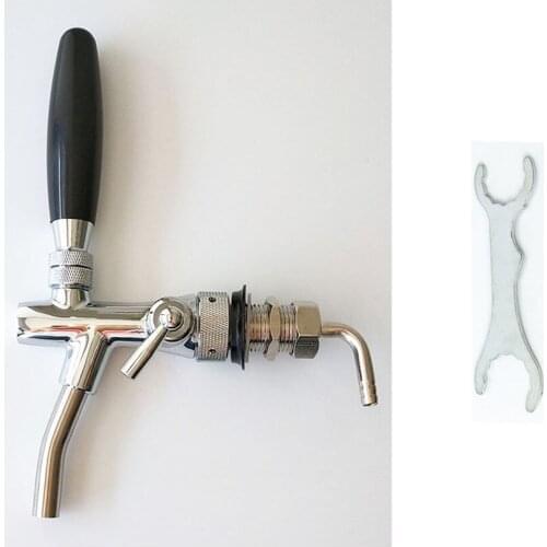 Beer tap faucet, Adjustable Faucet with chrome plating,homebrew making tap with elbow