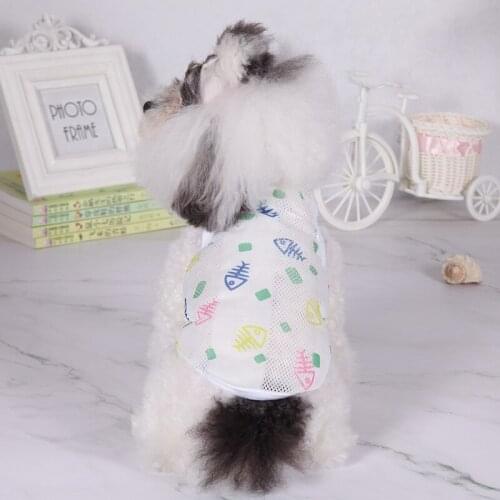 Pet Dog Summer Clothes Dog Shirt Puppy Vest Chihuahua Bulldog Dog Vest Summer Cat Clothes Dog Tshirt Mesh Dog Clothes Shirts