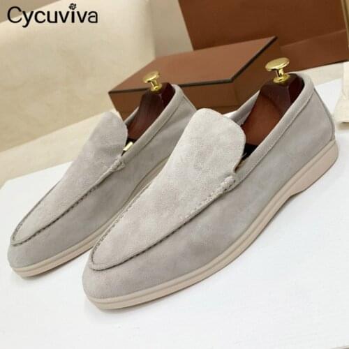 New Arrive Women Flat Causal Shoes Round Toe Kidsuede Ladies Loafers Summer Walk Brand Runway Comfortable Shoes Woman 2021