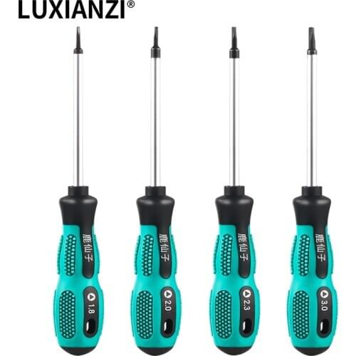 LUXIANZI 4pcs Triangle Type Screwdriver Magnetic Bit Screw Driver Tool Kits Professional Precision Screwdrivers 1.8/2.0/2.3/3.0